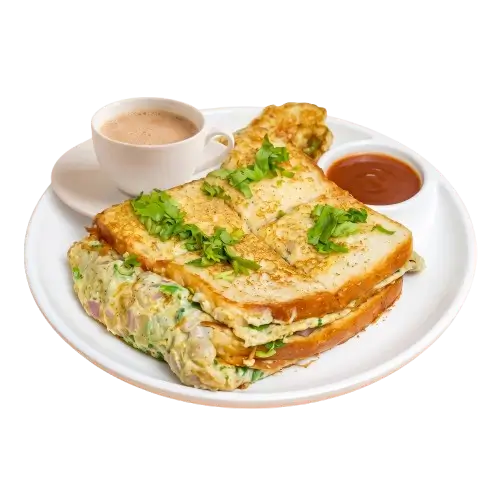 Bread Omelette + Regular Tea